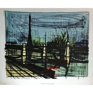 ビュフェ リトグラフ 「浜辺」 ビュフェ リトグラフ 「浜辺」 Bernard buffet mid century lithograph