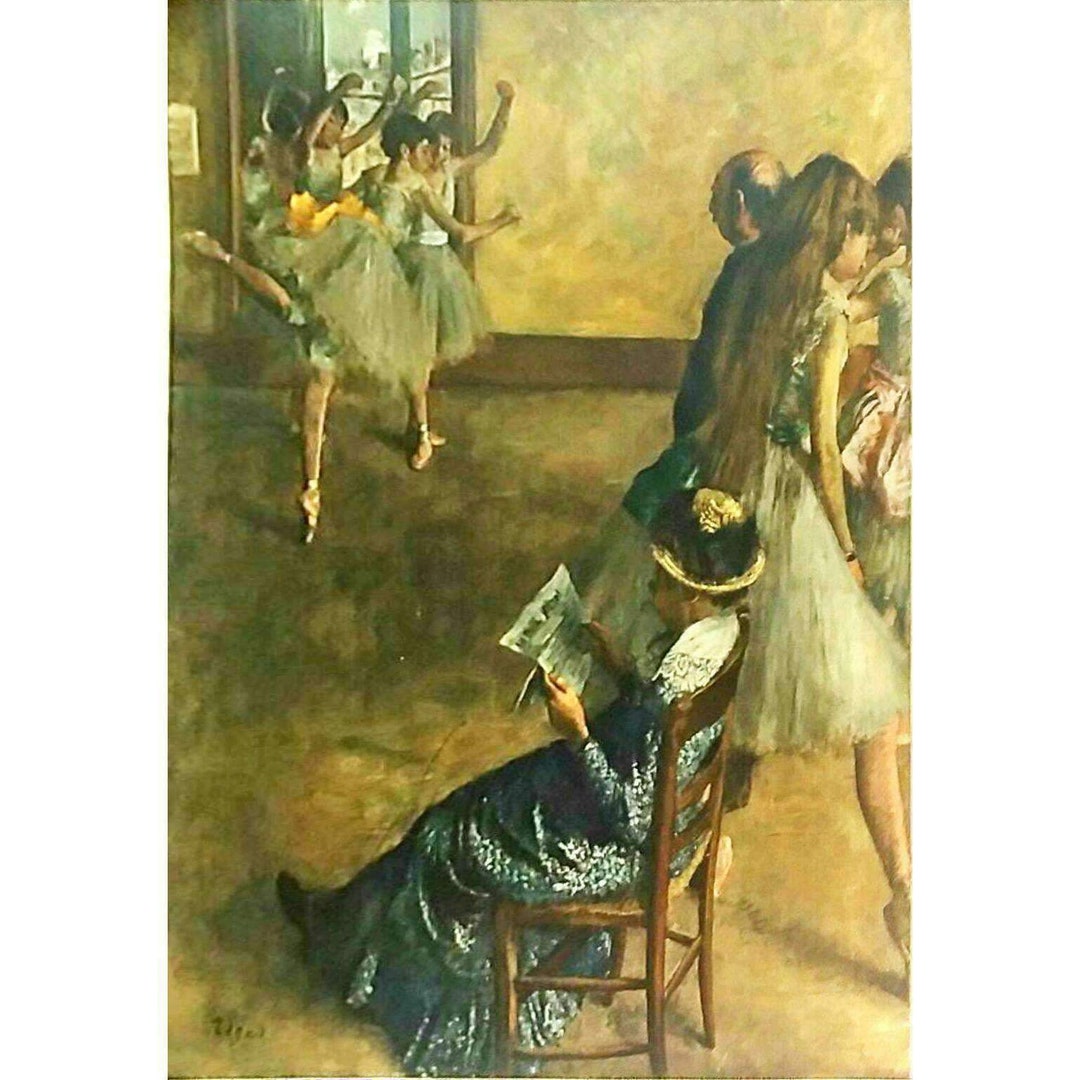エドガー・ドガ「バレエ教室」1881年ヴィンテージ・リトグラフ｜美術館