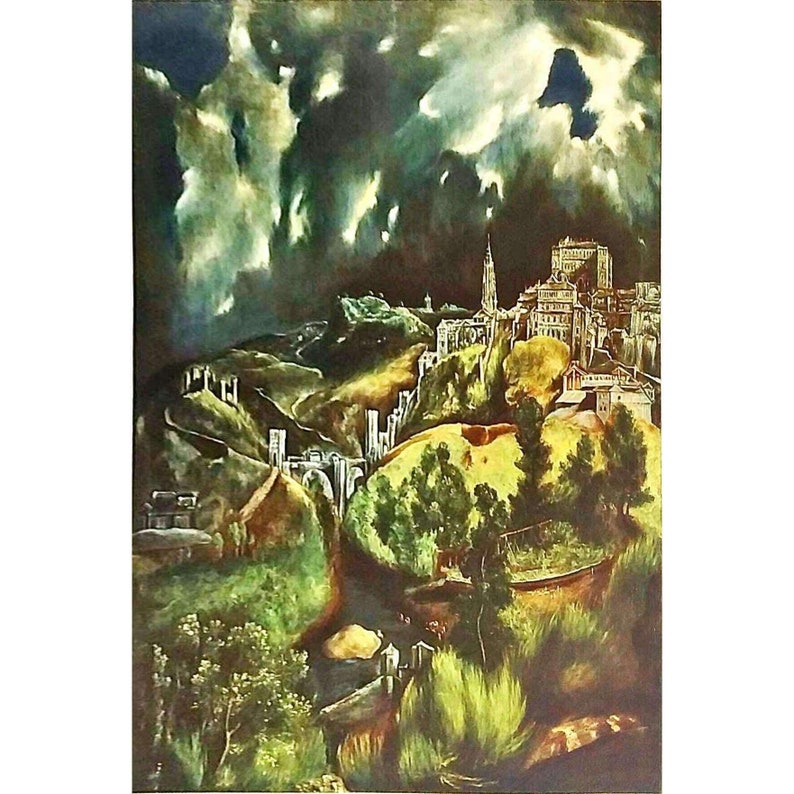 Toledo by El Greco Giclee Canvas Print Repro
