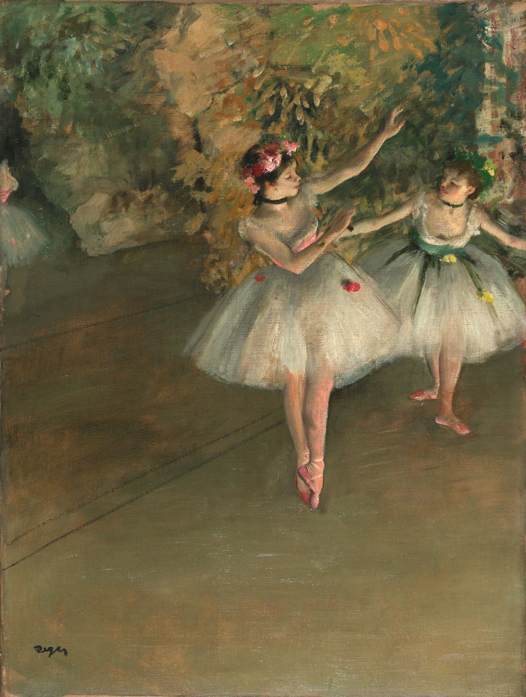 Edgar Degas Two Dancers on a Stage 1874 Vintage Lithograph