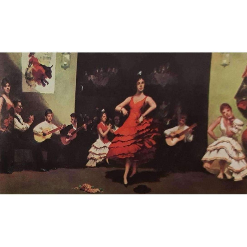 Armando Miravalls Bove Flamenco 1962 Original Lithograph image 1