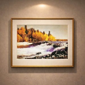 1980 Original Photographic Print | Down River Creek Waters Nature Wall Decor
