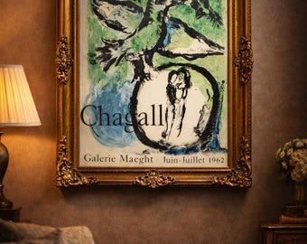 Affiche Galerie Maeght「L'Oiseau Vert」マルク・シャガール