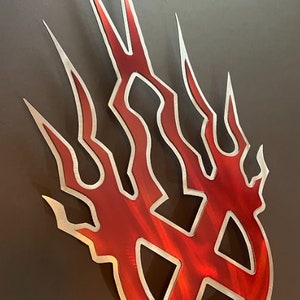 Handmade Static-X Metal Sign: Ornate Heavy Metal Art Decor