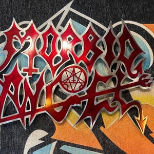 Morbid Angel Tribute Metal Art Sign: Handmade Collector's Piece