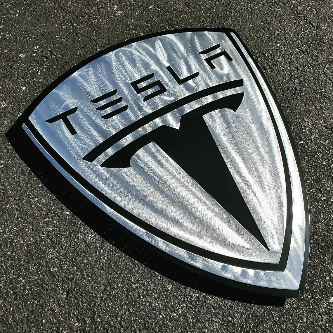 Tesla Metal Sign Dual Layer 2'/24 Elon Musk Gift Etsy