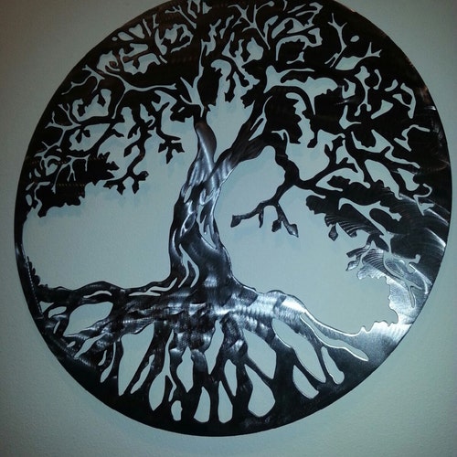 Tree of on sale Life, Metal Art, Sign, Handmade in US, Wall Art, Decor, Custom, Painted and Cleared