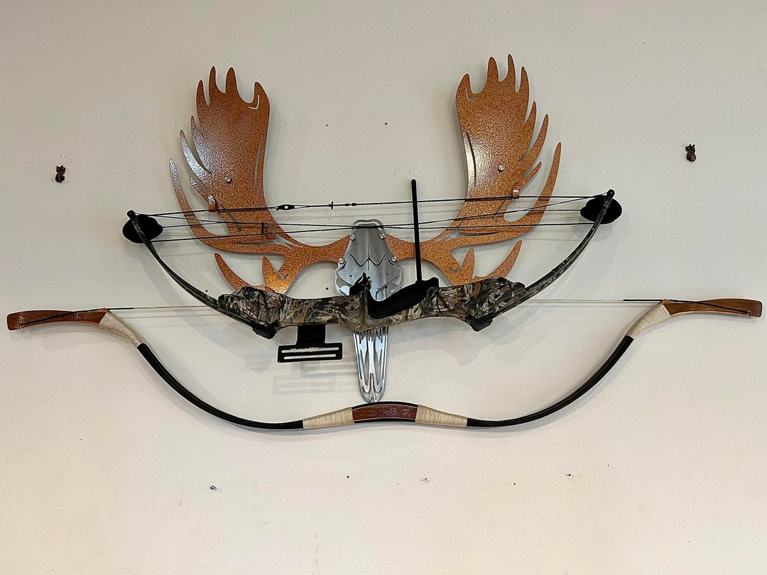 Metal Moose Skull Bow Rack: Compound & Long Bow Holder - Etsy