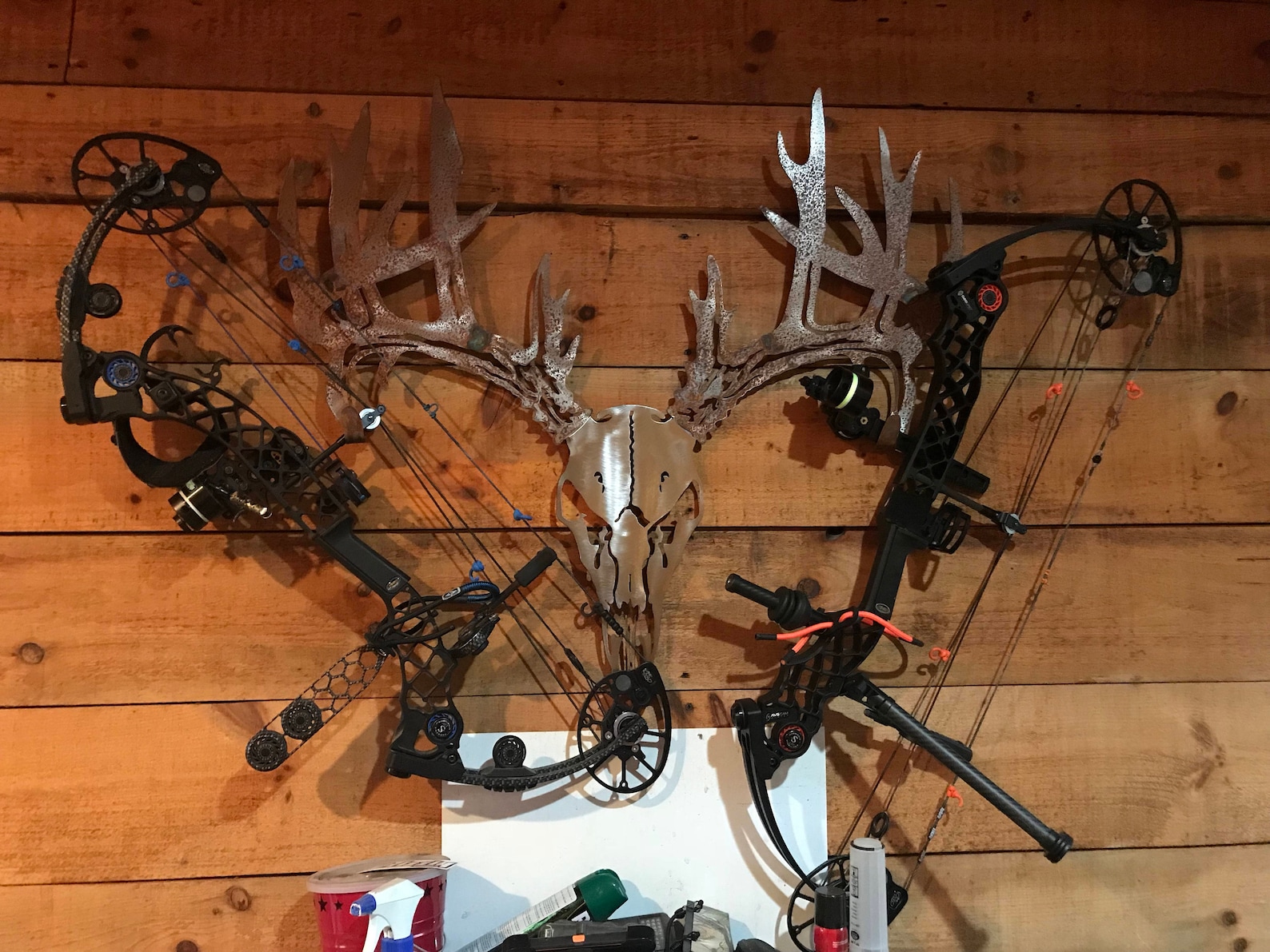 Metal Deer Skull Bow Rack Single Bow Rack Handmade in US Etsy UK