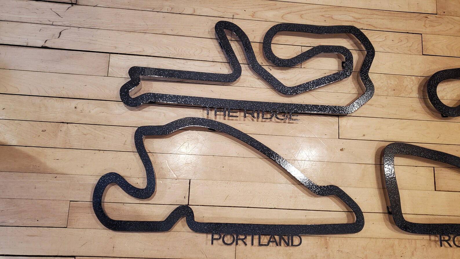 Custom Metal Race Track Art with BRACKETS Man Cave Etsy