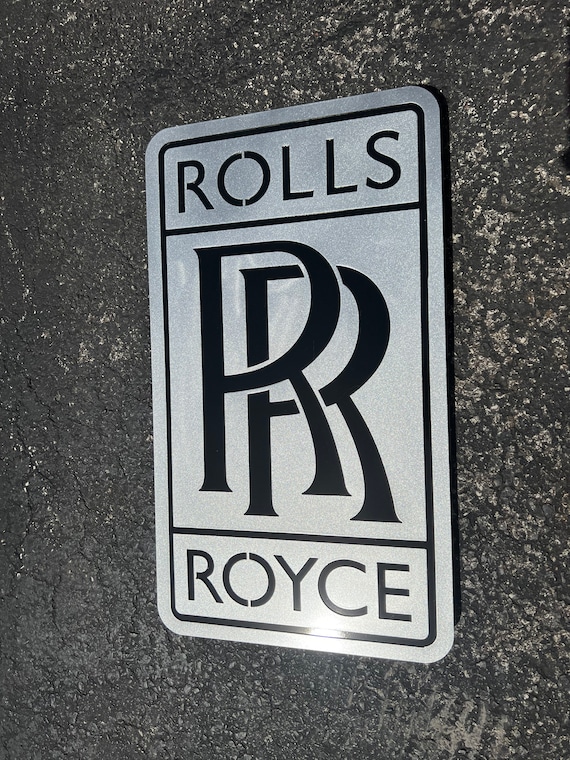 Rolls Royce Inspired Tribute Sign, Double Dual Layer Metal Sign
