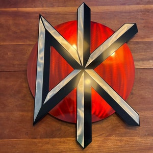 DK Dead Kennedys Inspired Tribute sign, Layered Metal Art Sign , Handmade in WI USA. collectibles, punk, Dri, black flag, Jello Biafra