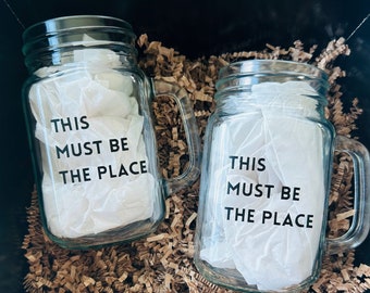 Realtor Closing Gift for Clients Glass Mug This Must Be The Place Housewarming Gift for New Home Welcome Gift from Realtor Talking Heads