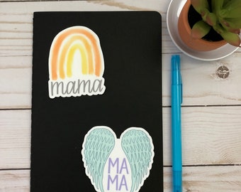 Angel Mama and Rainbow Mama Die Cut Sticker Bundle