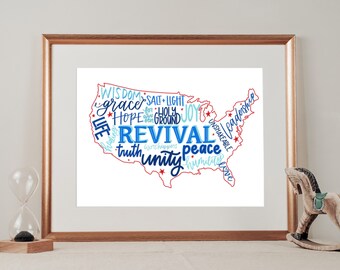 Revival in America Download digitale - Arte della parete