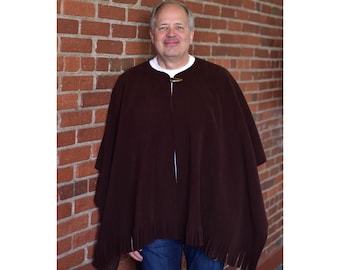 Mantoque (Unisex adulto: flecos con botón)