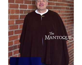 Mantoque (Unisex adulto: sin flecos con botón)