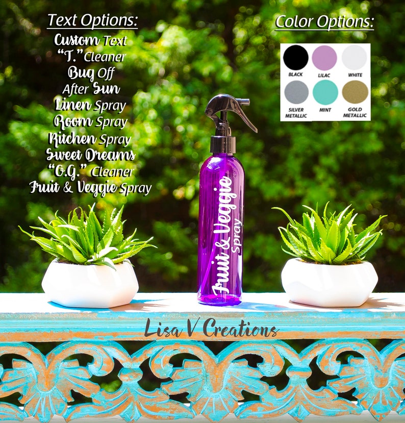 8 oz Purple Spray Bottle for Essential Oil for use with Etsy