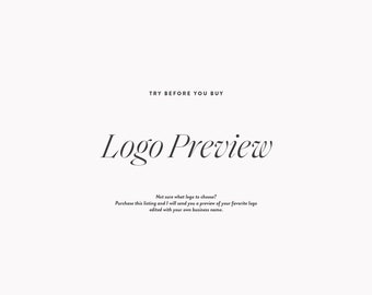 Premade Logo Preview | Try Before You Buy ADD-ON | Real Estate Logo Preview, Realtor Logo Preview, Interior Design Logo Preview