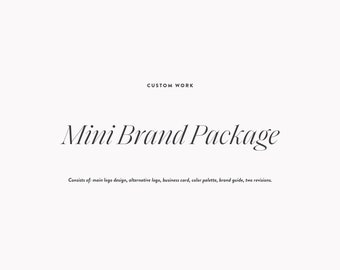 Mini Custom Brand Package | Real Estate Logo, Realtor Logo, Baking Logo, Boutique Logo Design, Custom Business Card Design, Florist Logo