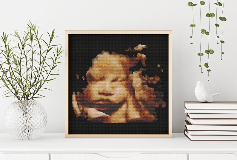 Custom 3D Ultrasound Cross Stitch Pattern \u2022 Custom nursery decor \u2022 Ultrasound embroidery \u2022 Baby shower gift \u2022 Pregnancy gift