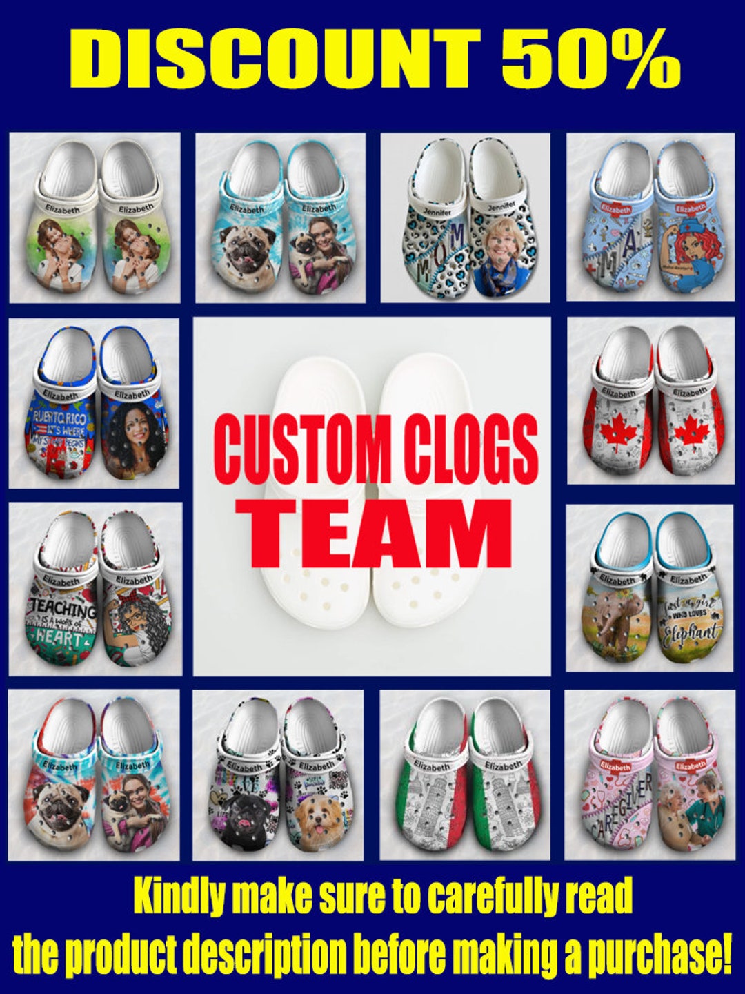Custom Clogs 2024, Sports Team Clogs, Design Your Own Clogs ...