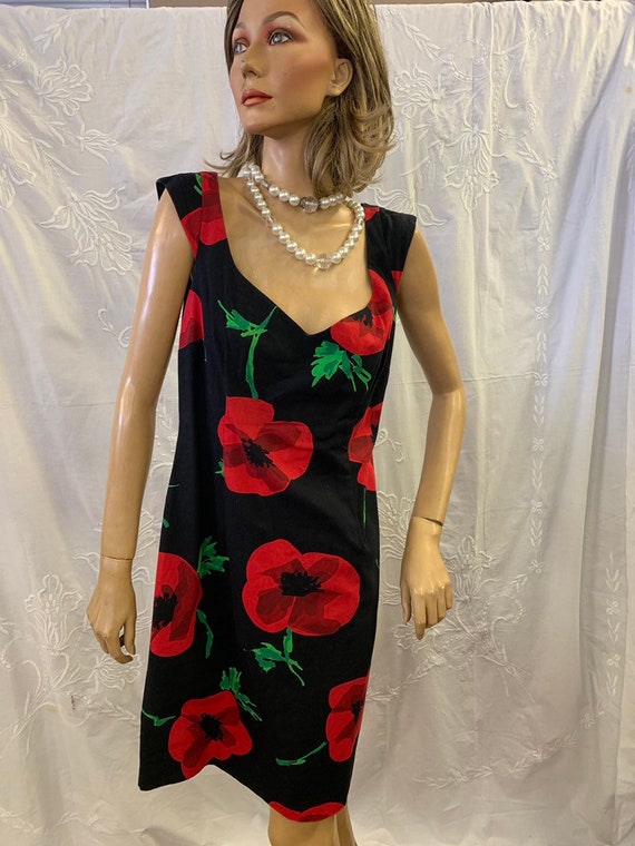 red poppy dress