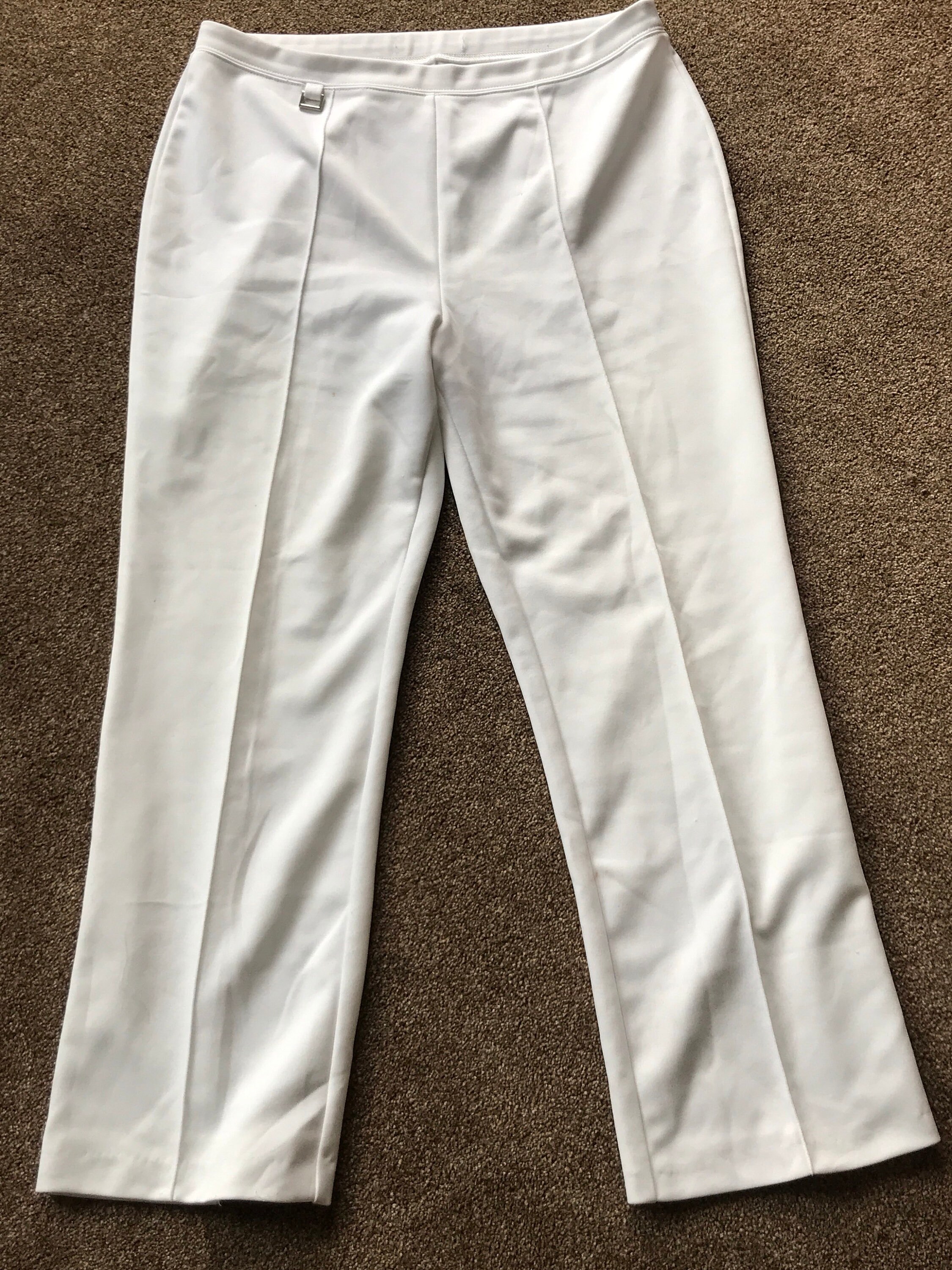 Ladies White Trousers Size 16 | Etsy