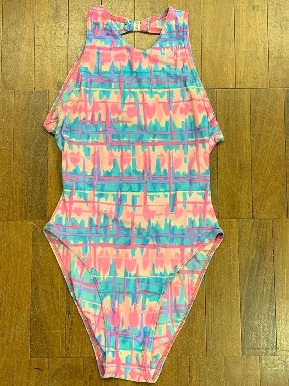 1980/'s ladies patterned swimming costume size 10-12 with tags