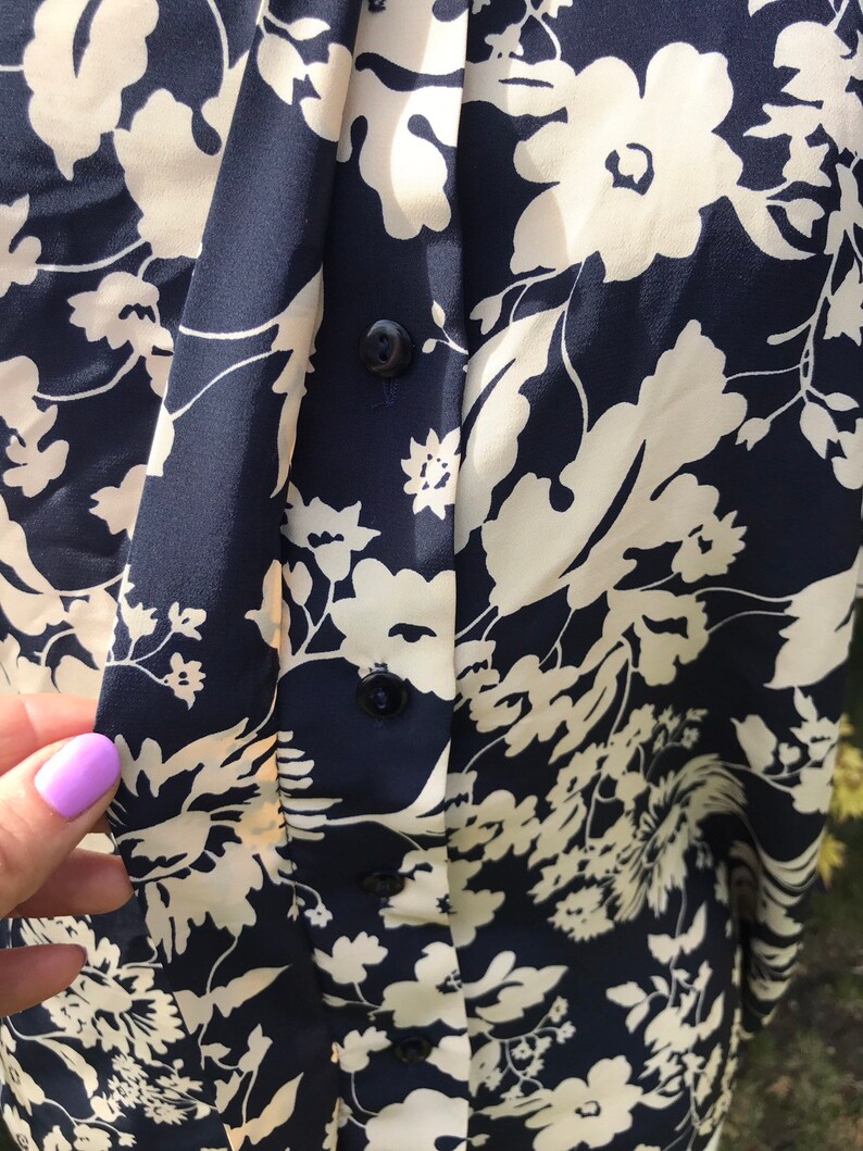 StmMichael/'s Vintage floral short sleeved blouse size uk 10 38 bust