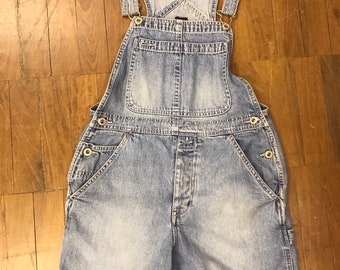 Vintage Denim Shorts Dungarees Size 6-8 