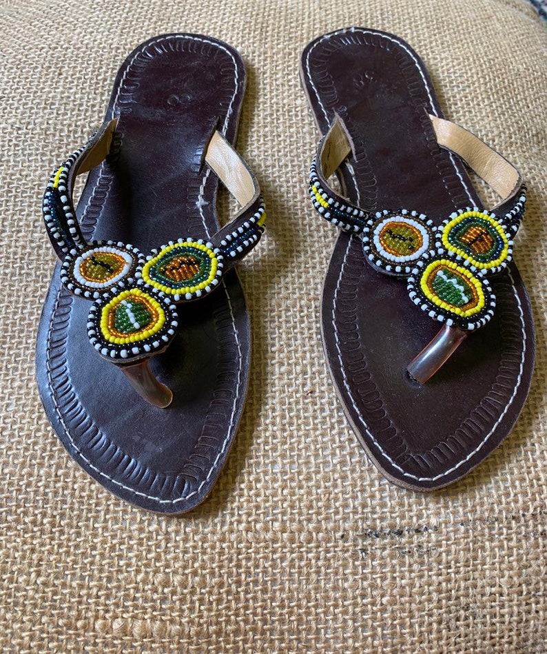 Beaded Up Leather Flip Flops | Best Flip Flops | Best Leather Flip Flops
