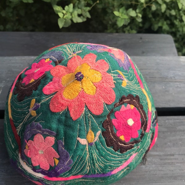 Vintage Hand made, hand embroidered hat.
