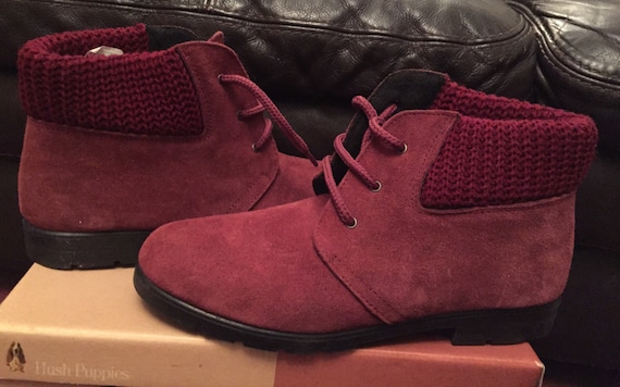 wine coloured boots