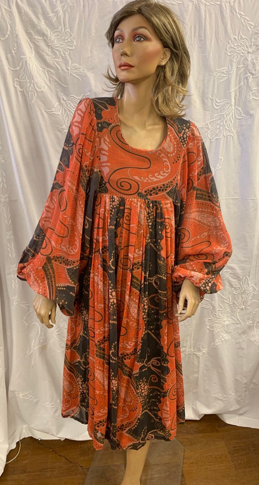 Vintage paisley dress Clearance