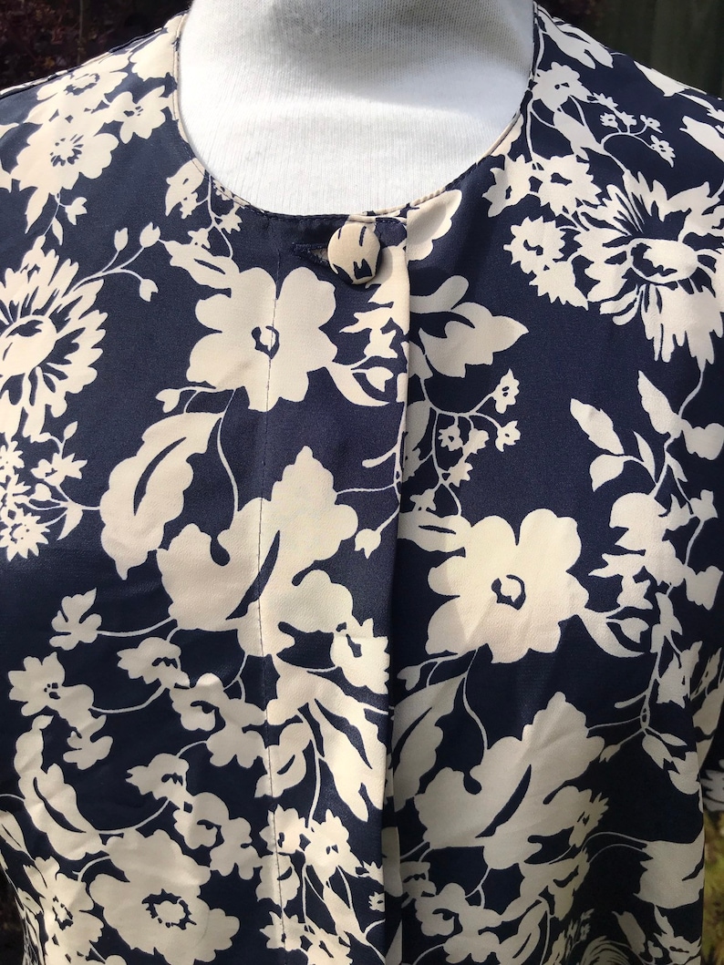 StmMichael/'s Vintage floral short sleeved blouse size uk 10 38 bust