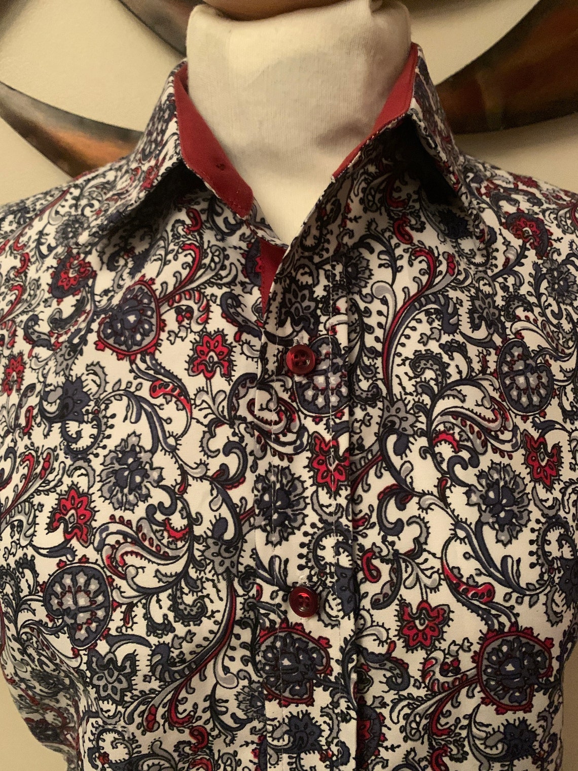 Mens Handmade Vintage Silk Shirt Made in Vietnam Etsy