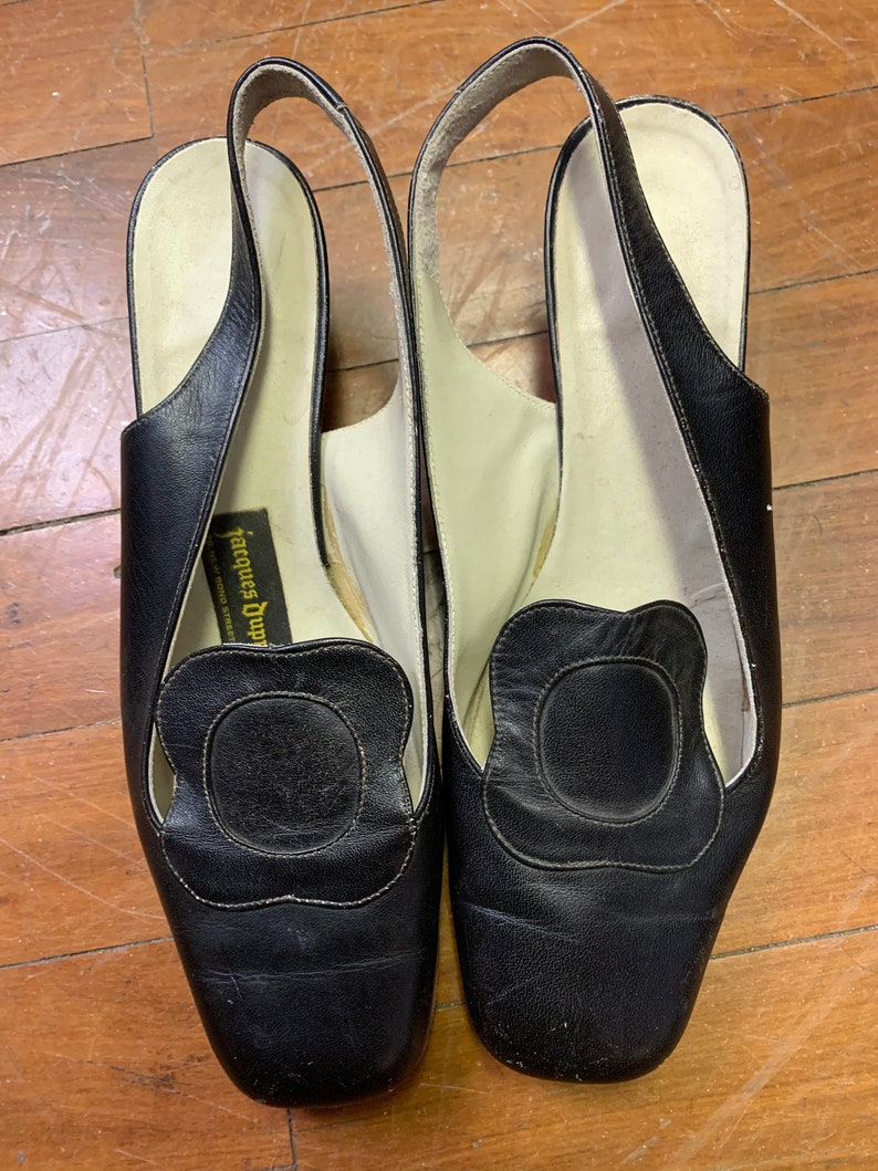 Vintage Mary Quant Style Sling Back Slip on Shoes Size 3/36 Etsy UK