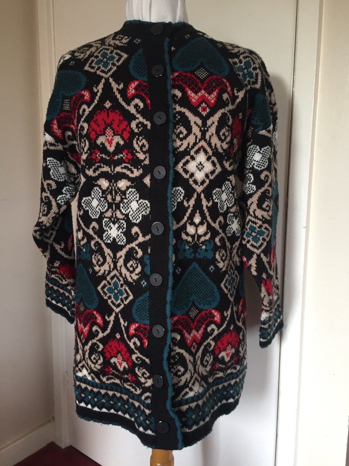 Image of Beautiful 's Vintage Patterned Cardigan