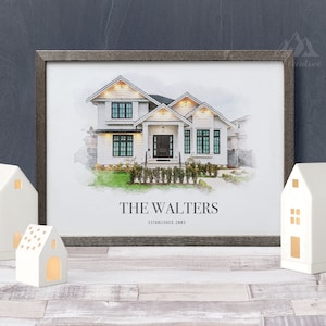 personalized gift, house portrait, home gift