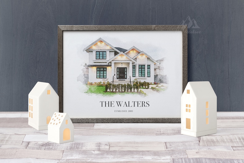 personalized gift, house portrait, home gift