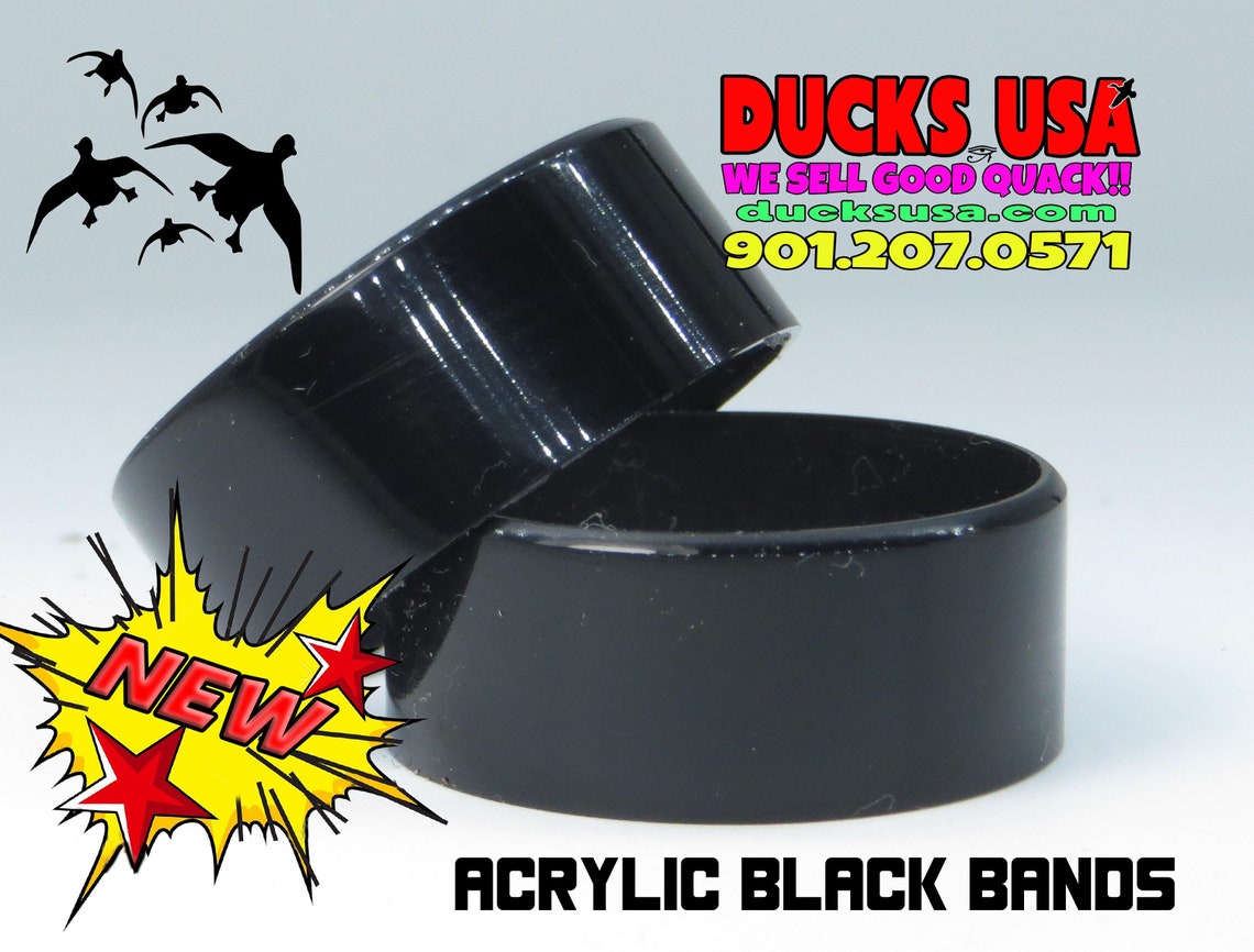 Duck Call Bands Acrylic Black Polished Acrylic Custom Cut Etsy