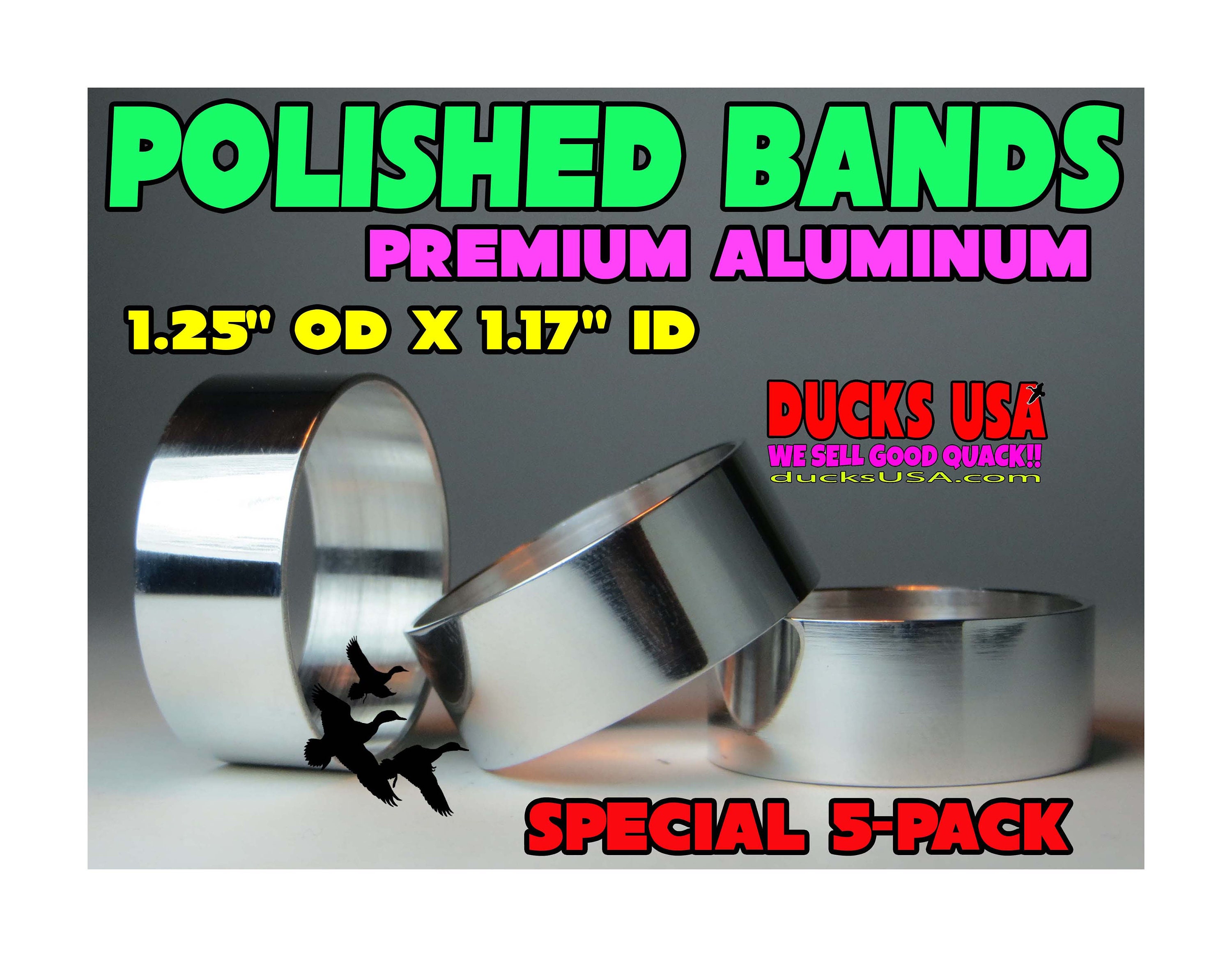 Duck Call Bands Gloss Black or Polished 5PACK Aluminum Etsy