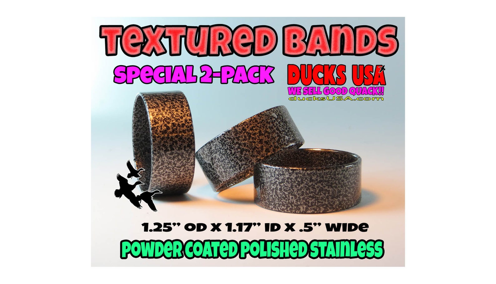 Duck Call Bands Hammered Steel Premium Polished Aluminum Bands Etsy
