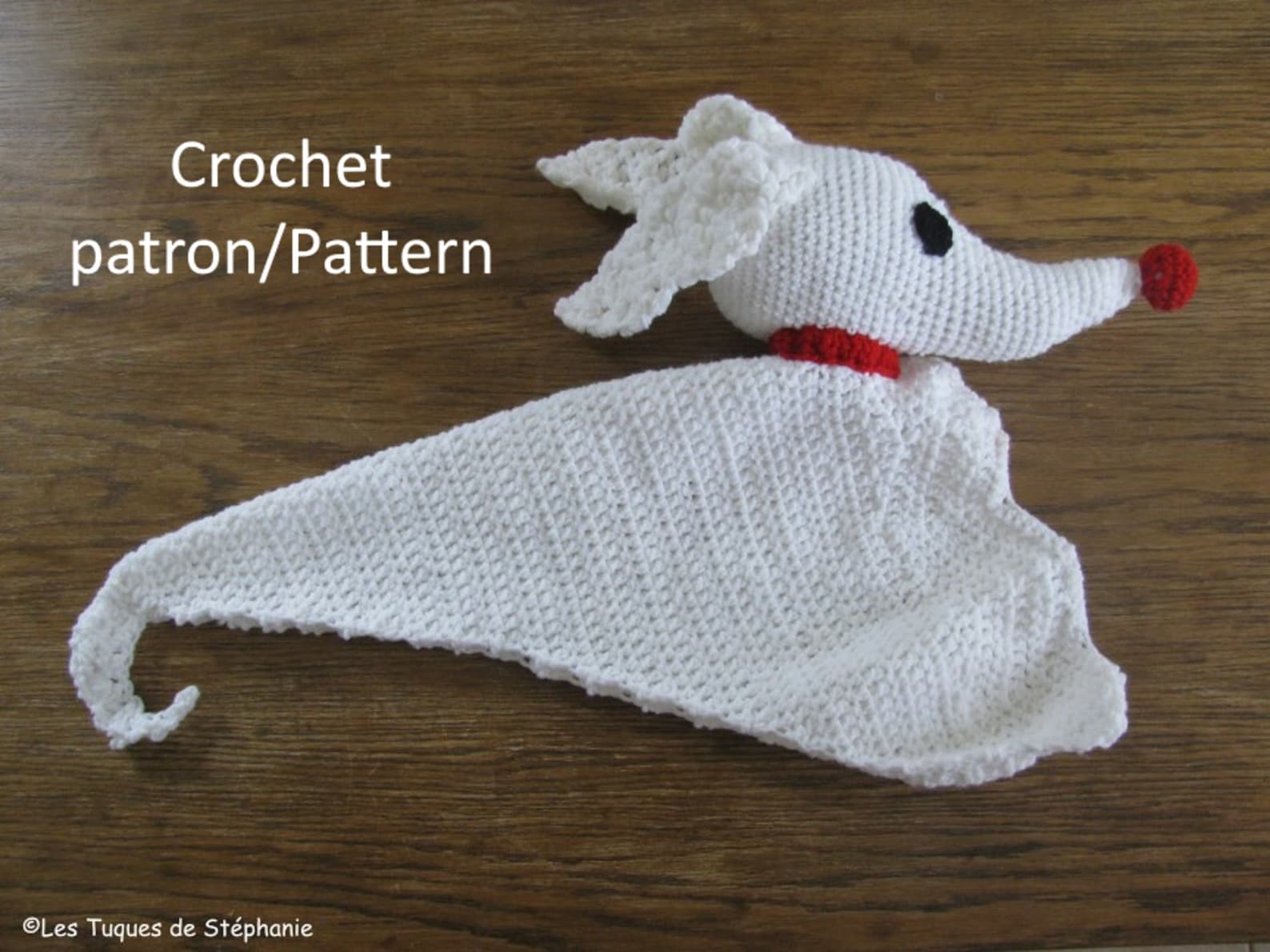 Crochet PATTERN Zero the Ghost Dog Blanket Inspired by the Etsy