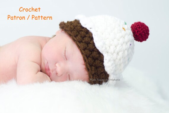 Crochet Pattern Cupcake Hat For New Born Child Teen And Etsy Crochet Pattern Cupcake Hat For New Born Child Teen And Etsy