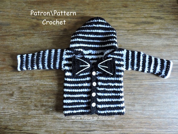 Crochet PATTERN Hoodie for New Born at 