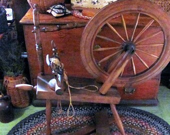 Antique Spinning Wheel Etsy