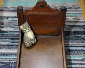 Antique Doll Bed Eastlake Design Oak Wood Antique Toy