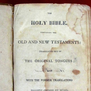 1815 Anson Whipple Walpole NH The Holy Bible Containing The Old And New Testaments The Original Tongues Antiquarian Bible